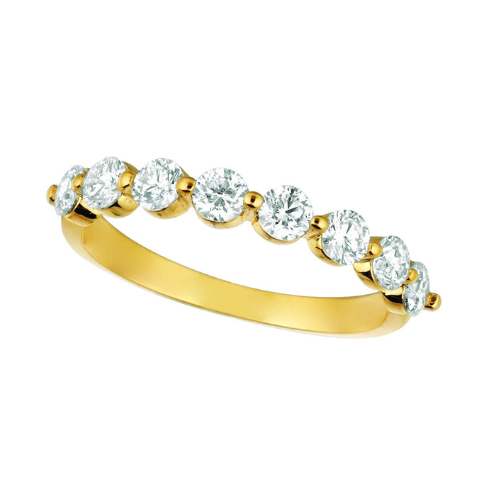 Echt Diamant Halve Eeuwigheid Band 1 Karaat 14K Geel Gouden Sieraden