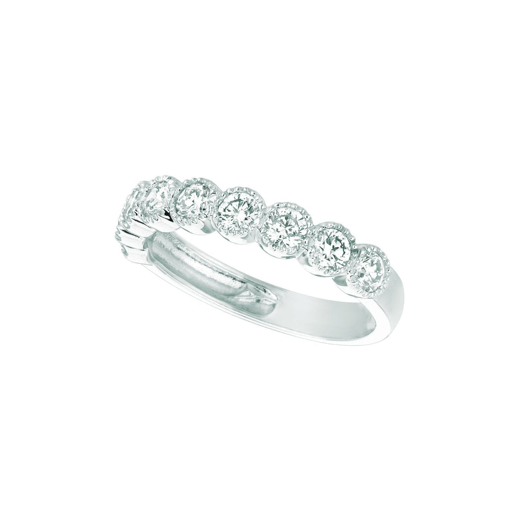 Echt Diamant Halve Eeuwigheid Band 1 Karaat 14K Witgouden Sieraden