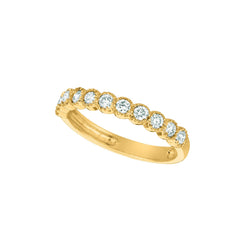 Echt Diamant Halve Eeuwigheid Band Nieuw 0,50 Karaat 14K Geel Goud