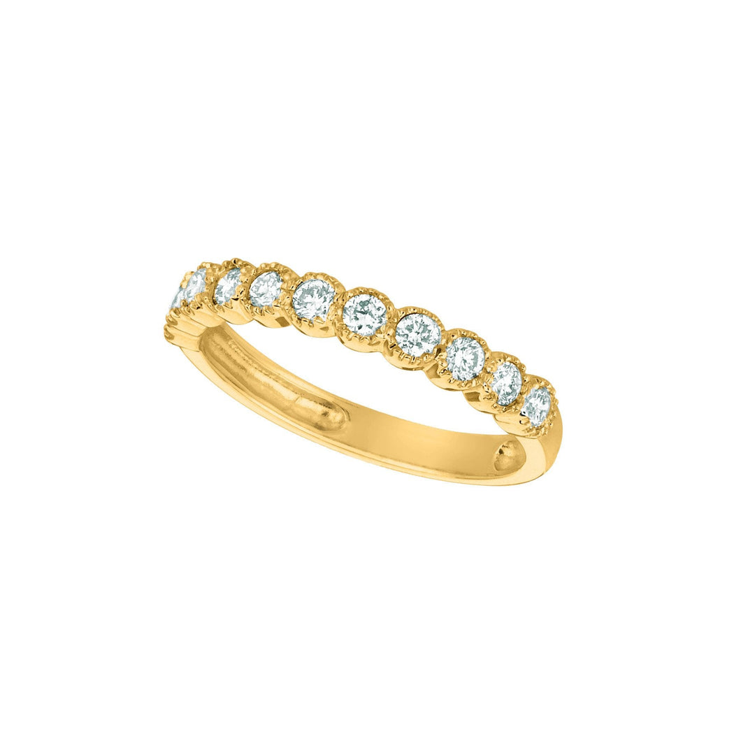 Echt Diamant Halve Eeuwigheid Band Nieuw 0,50 Karaat 14K Geel Goud