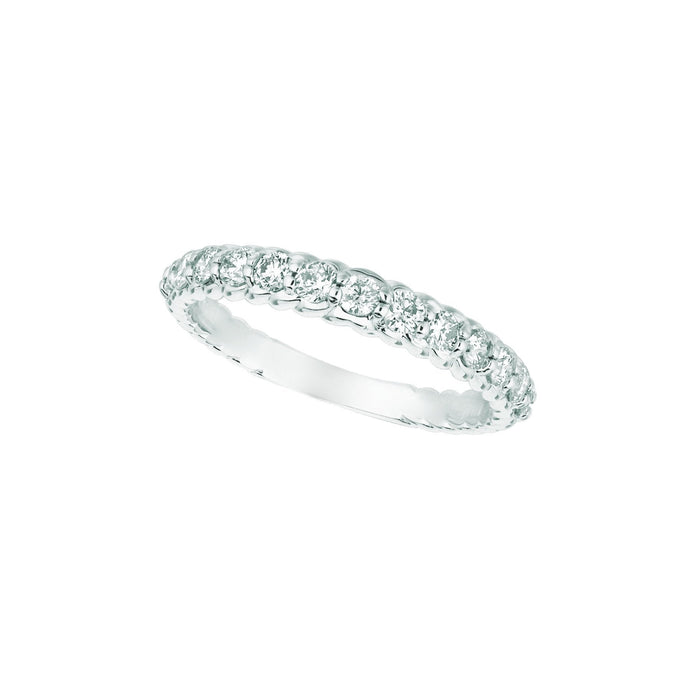 Echt Diamant Halve Eeuwigheid Band Ring 0,64 Karaat 14K Witgoud