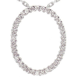 Echt Diamant Ovale Vorm Vrouwen Hanger 2,70 Karaat Witgouden Ketting