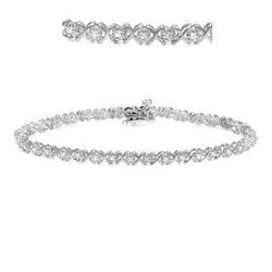 Echt Diamanten Armband Wit Goud 3,50 Karaat Witte Ronde 14K Sieraden