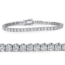 Echt Diamanten Armband Wit Goud Dame Ronde 7,50 Karaat Sieraden