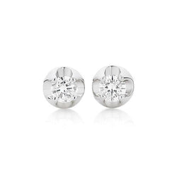 Echt Diamanten Dames Oorknopjes 1,00 Karaat Nieuw 14K Witgoud
