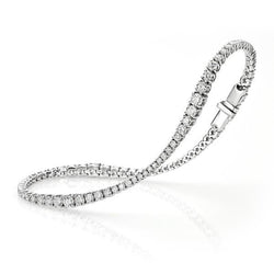 Echt Diamanten Dames Tennisarmband Wit Goud 14K Briljant Geslepen 5 Ct