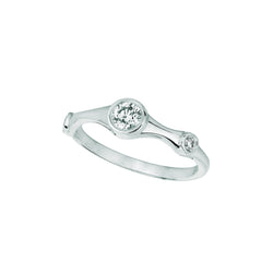 Echt Diamanten Fancy Ring 0,31 Karaat 14K Witte Halve Eeuwigheid Band