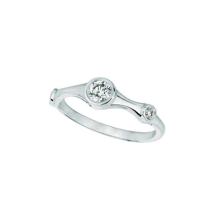 Echt Diamanten Fancy Ring 0,31 Karaat 14K Witte Halve Eeuwigheid Band