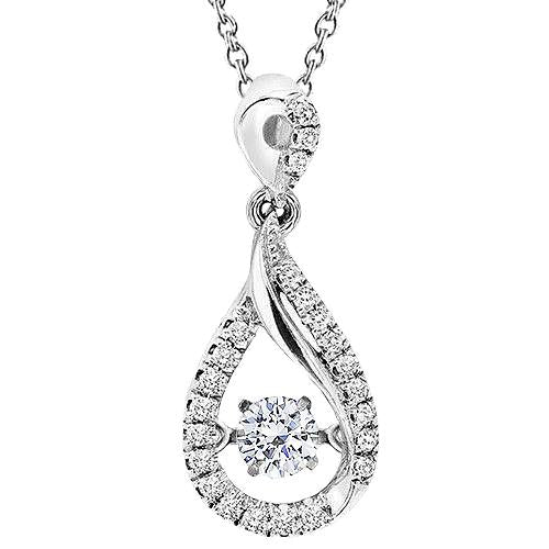 Echt Diamanten Halsketting Hanger 1,24 Ct Prachtige Witgouden Sieraden