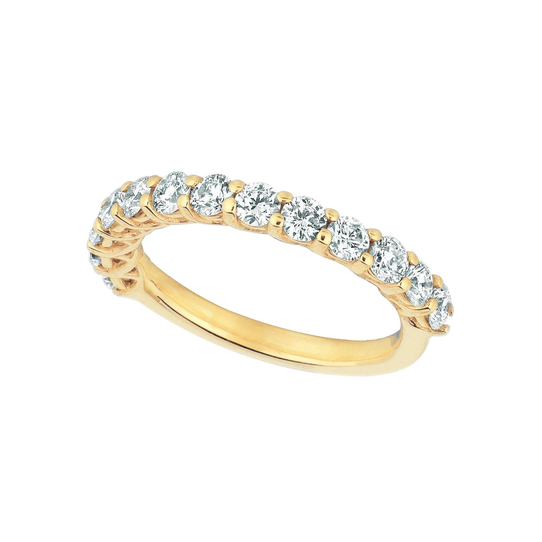 Echt Diamanten Halve Eeuwigheid Band Ring 1,33 Karaat 14K Geel Goud
