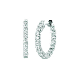 Echt Diamanten Hoepel Oorbellen 1,36 Karaat 14K Wit