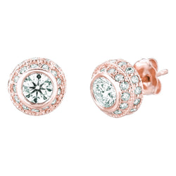 Echt Diamanten Oorknopjes 3 Karaat 14K Roze