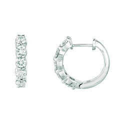 Echt Diamanten Oorringen 1,51 Karaat 14K Wit