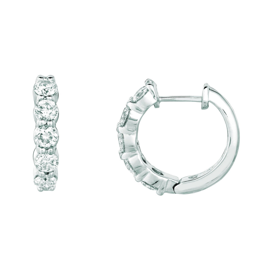 Echt Diamanten Oorringen 1,51 Karaat 14K Wit
