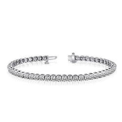 Echt Diamanten Ronde Geslepen Armband Wit Goud 14K 5 Karaat