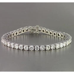 Nieuwe Tennisarmband met uit de a aarde gewonnen diamanten, 10 karaat, Witgoud