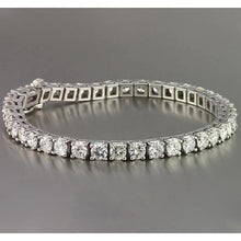 Afbeelding in Gallery-weergave laden, Echt Diamanten Tennisarmband 10 Karaat Witgoud Nieuw
