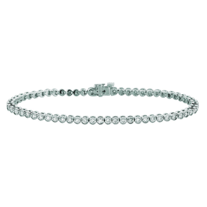 Echt Diamanten Tennisarmband 3 Karaat 14K Witgoud