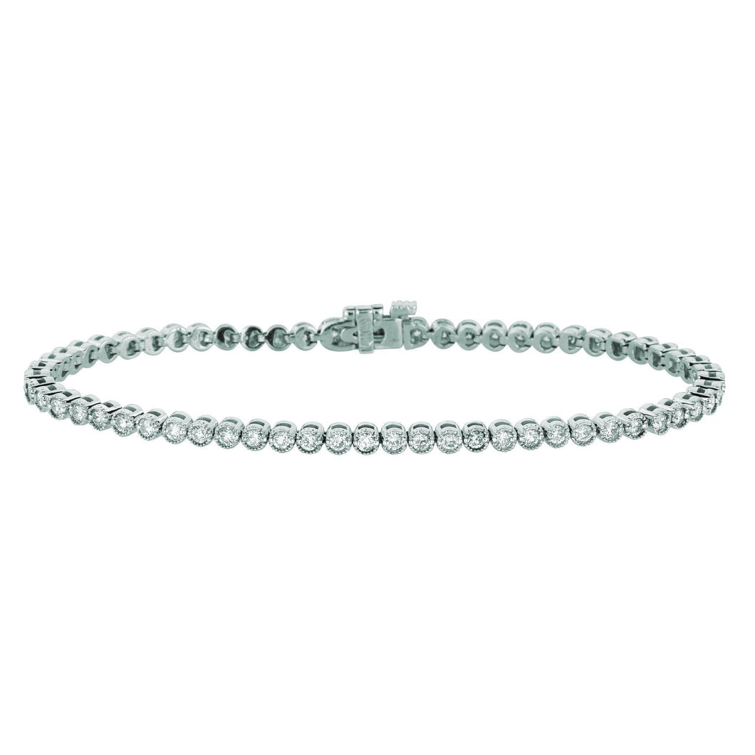 Echt Diamanten Tennisarmband 3 Karaat 14K Witgoud