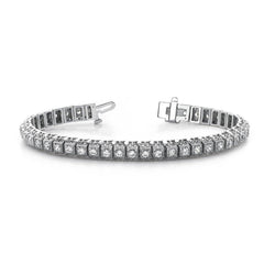 Echt Diamanten Tennisarmband 4.40 Karaat Diamanten Witgoud 14K