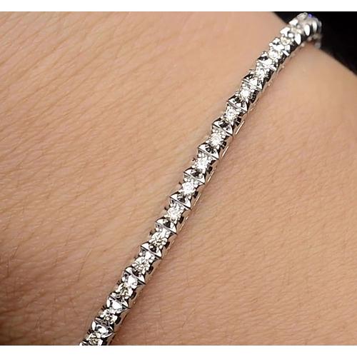 Echt Diamanten Tennisarmband 4 Karaat Prong Set Vrouwen Sieraden - harrychadent.nl