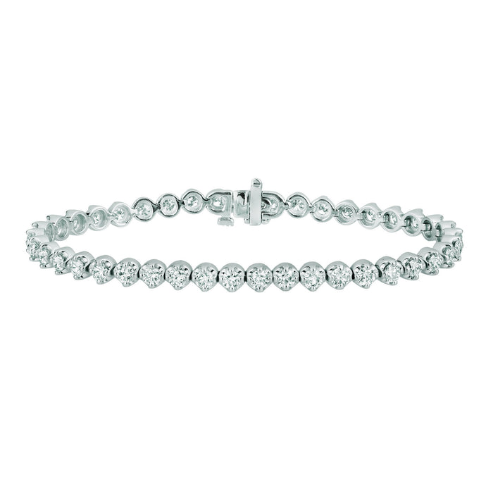 Echt Diamanten Tennisarmband 7 Karaat 14K Witgoud