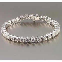 Natuurlijke uit de aarde gewonnen diamanten tennisarmband, prong gezet, 10.20 karaat, witgouden sieraden