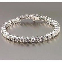 Afbeelding in Gallery-weergave laden, Echt Diamanten Tennisarmband Prong Set 10,20 Karaat Witgouden Sieraden 14K

