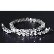 Afbeelding in Gallery-weergave laden, Echt Diamanten Tennisarmband Prong Set 8,60 Karaat Witgoud 14K Sieraden - harrychadent.nl
