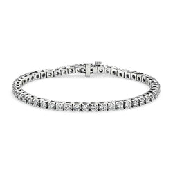 Echt Diamanten Tennisarmband Rond Wit Goud 14K 7,20 Karaat