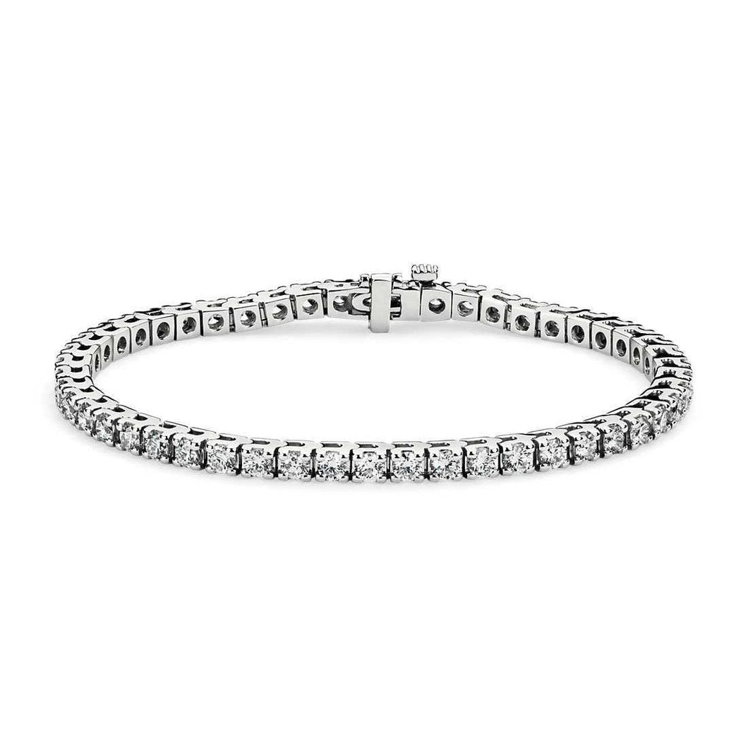 Echt Diamanten Tennisarmband Rond Wit Goud 14K 7,20 Karaat