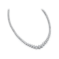 Echt Diamanten Tennishalsband 5 Karaat Witgoud 14K