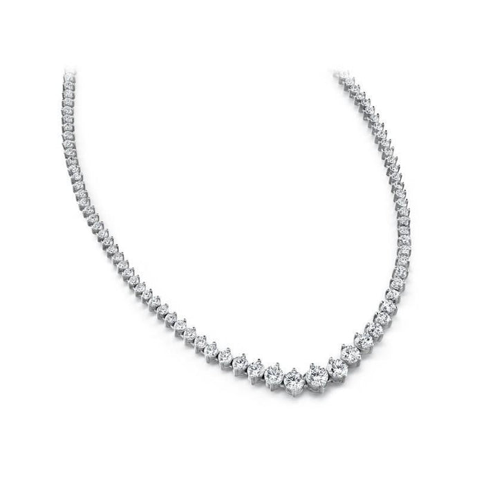 Echt Diamanten Tennishalsband 5 Karaat Witgoud 14K