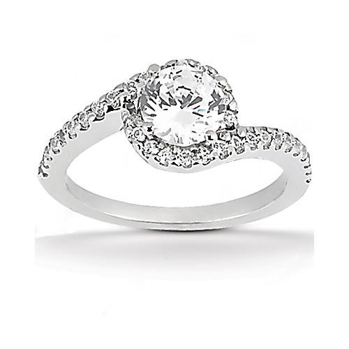 Echt Diamanten Trouwring Solitaire Verloving Met Accenten 2.00 Ct. Dames Sieraden Nieuw