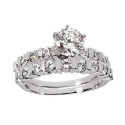 Echt Diamanten Verlovingsband Set 1,70 Karaat Nieuw