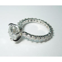 Afbeelding in Gallery-weergave laden, Echt Diamanten Verlovingsring Geaccentueerd 5,25 Karaat Witgoud 14K
