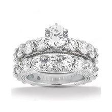 Afbeelding in Gallery-weergave laden, Echt Diamanten Verlovingsring in Antieke stijl 6,75 karaat Witgoud 14K - harrychadent.nl
