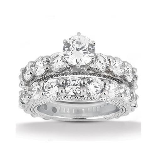 Echt Diamanten Verlovingsring in Antieke stijl 6,75 karaat Witgoud 14K - harrychadent.nl