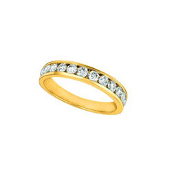 Echt Diamantkanaal Set Eternity Band 0,75 Karaat 14K Geel Goud