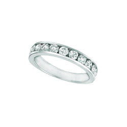 Echt Diamantkanaal Set Eternity Band 1,25 Karaat 14K Witgouden Sieraden