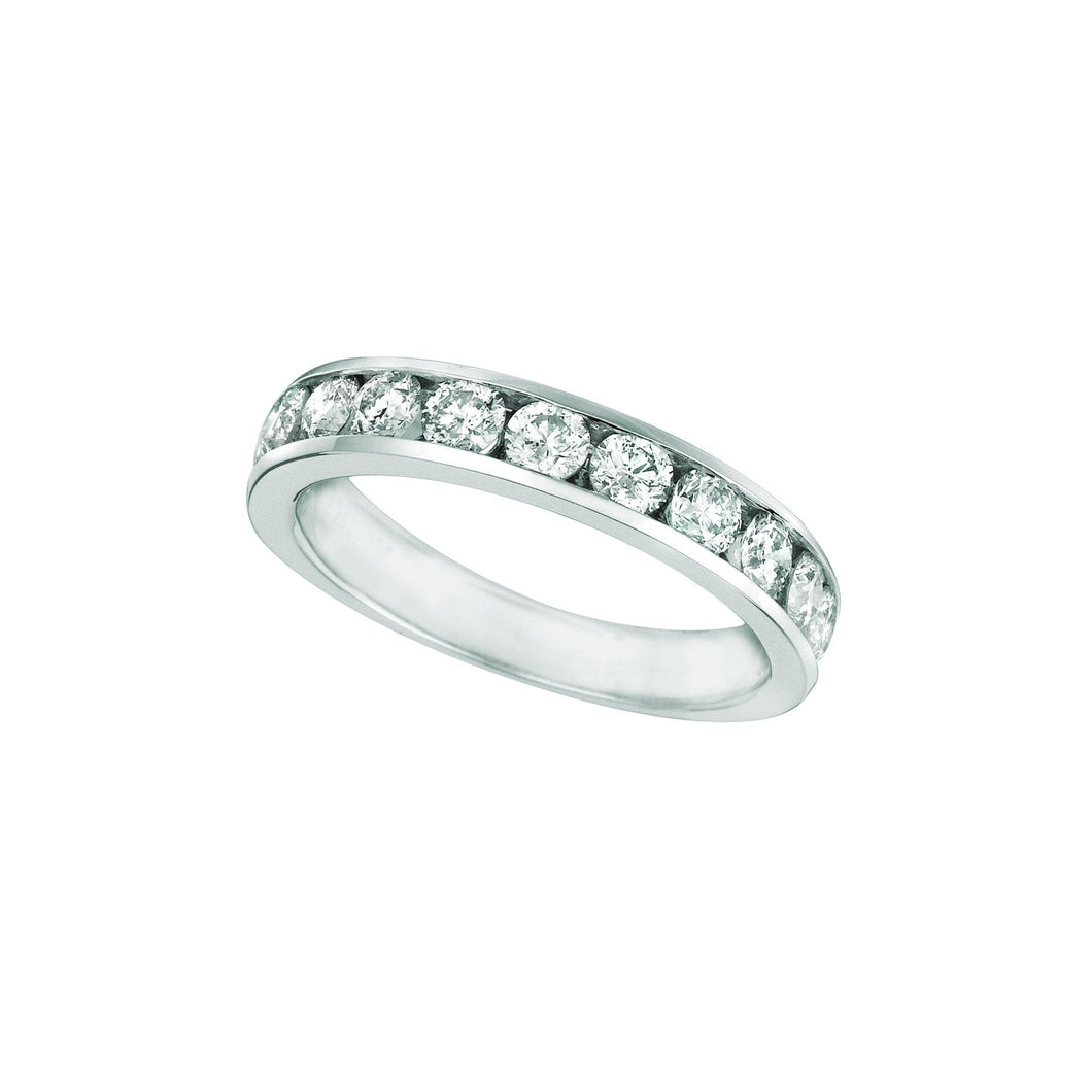 Echt Diamantkanaal Set Eternity Band 1,25 Karaat 14K Witgouden Sieraden