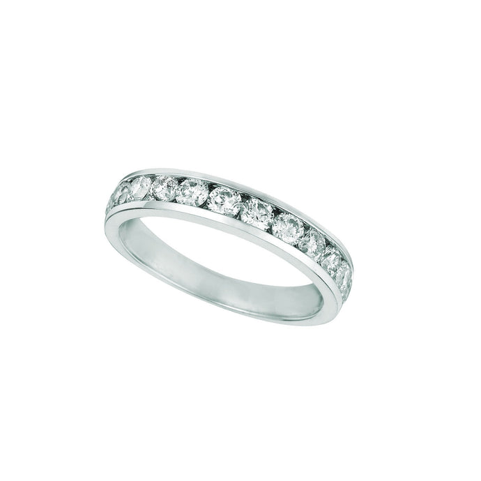 Echt Diamantkanaal Set Eternity Band 1 Karaat 14K Witgoud Nieuw