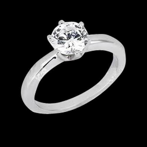 Echt Diamond Engagement Vrouwen Ring Prong Setting Solitaire 1.25 Carat F Vs1