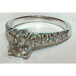 Echt Diamond Solitaire Verlovingsring Voor Dames Wit Goud 1,51 Karaat