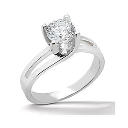 Echt Diamond Solitaire Vrouwen Verlovingsring Wit Goud 1,25 Karaat