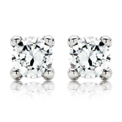 Natuurlijke Diamanten Oorbel 3ct - Witgoud 14K