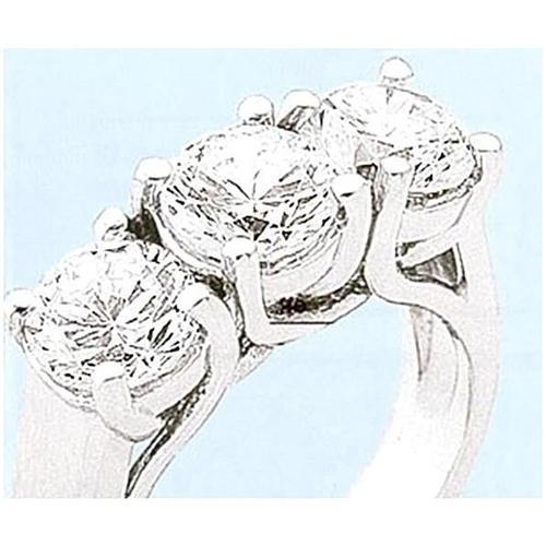 Echt Diamond White Gold Women Anniversary Ring Three Stone 1,50 Karaat