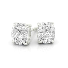 Afbeelding in Gallery-weergave laden, GIA-gecertificeerd Echte 1,60 karaats Kussen Diamanten Dame Oorknopjes Wit Goud
