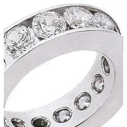 Echte 3.60 karaat Diamanten Eeuwigheid Trouwring Wit Goud 14K