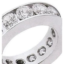 Afbeelding in Gallery-weergave laden, Echte 3.60 karaat Diamanten Eeuwigheid Trouwring Wit Goud 14K - harrychadent.nl
